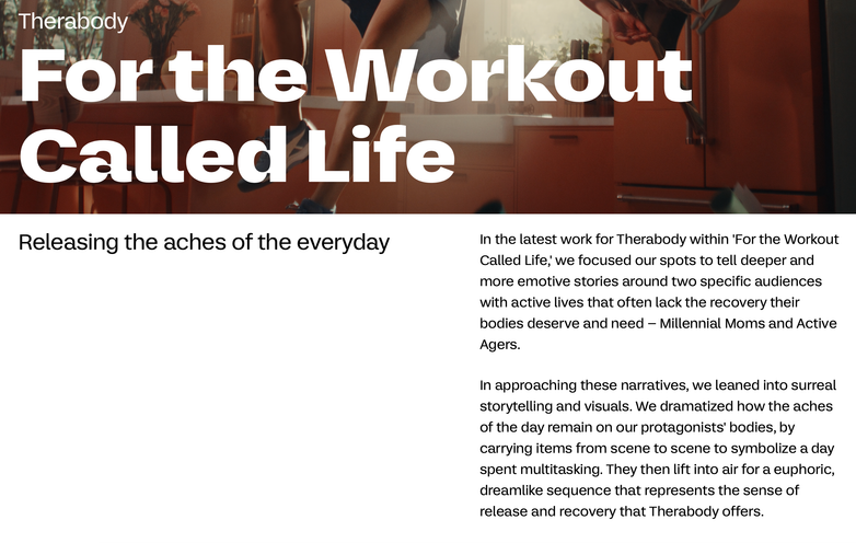 Therabody — agency website case study
