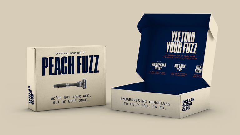 Peach Fuzz — Dollar Shave Club welcome-kit pitch