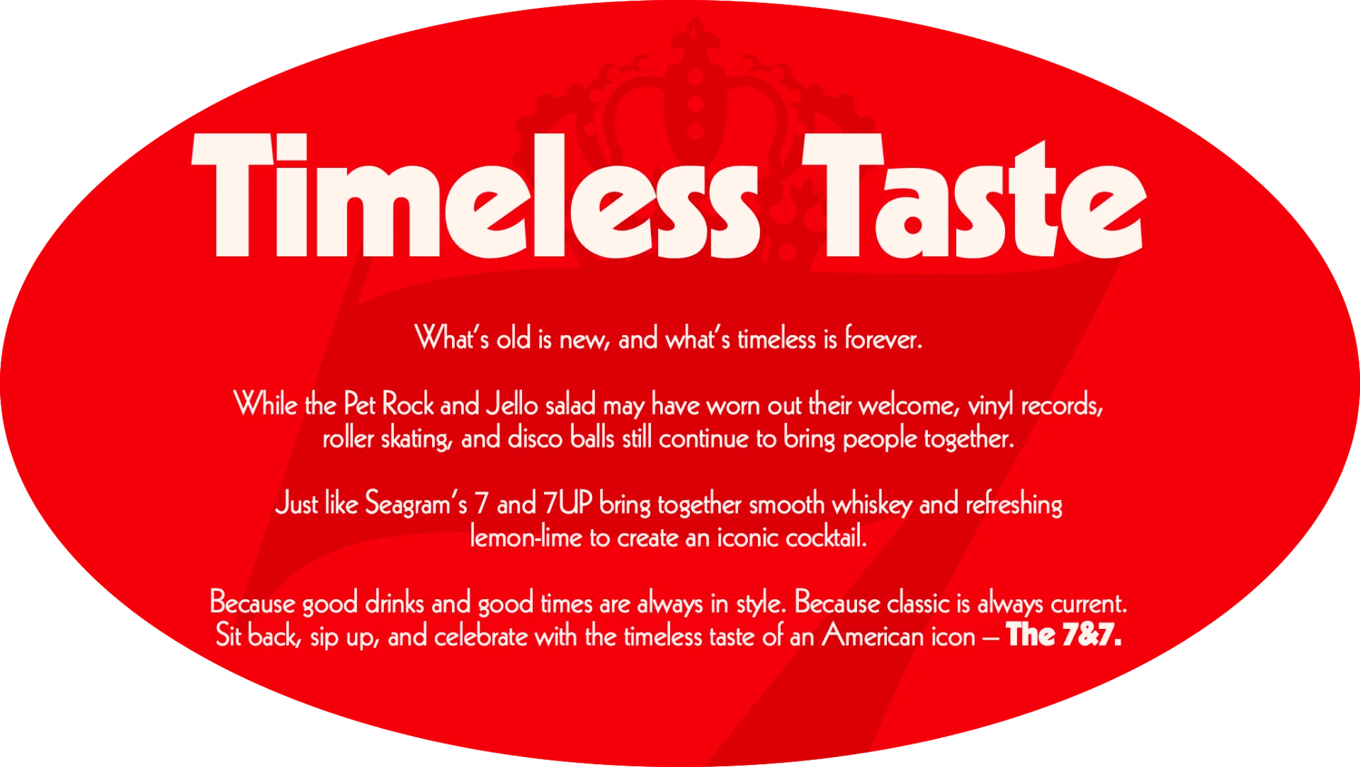 Timeless Taste — campaign manifesto